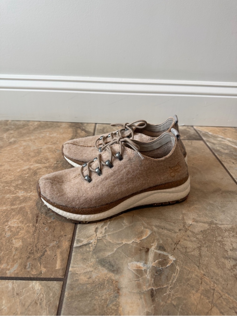 OTBT Taupe Athletic Wool-Blend Sneakers